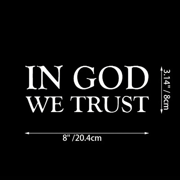 🇺🇸🕊”In God We Trust” Self Adhesive Spiritual Christian Vinyl Decal! - Picture 6 of 9